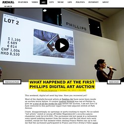 What Happened at the First Phillips Digital Art Auction