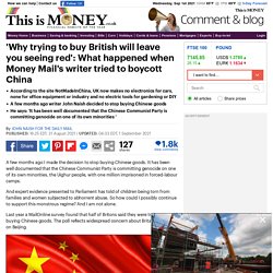 What happens when you try to boycott China in a bid to buy British?