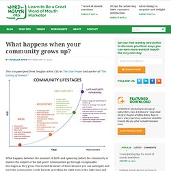 What happens when your community grows up?