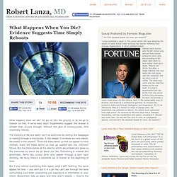 Robert Lanza, M.D. – BIOCENTRISM » What Happens When You Die?