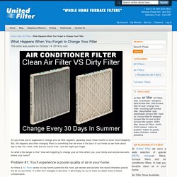 What Happens When You Forget to Change Your Filter ?