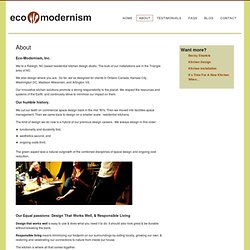 Eco-Modernism, LLC kitchen design & installation for the single residence & multi-unit market