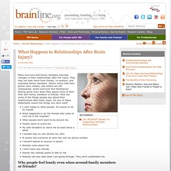 What Happens to Relationships After Brain Injury?