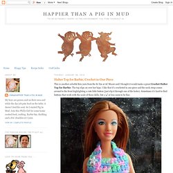 Halter Top For Barbie, Crochet In One Piece