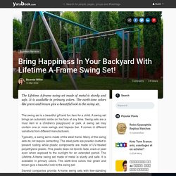 Bring Happiness In Your Backyard With Lifetime A-Frame Swing Set!