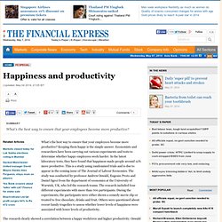 Happiness and productivity
