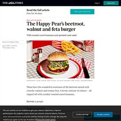 The Happy Pear’s beetroot, walnut and feta burger