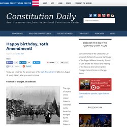 Happy birthday, 19th Amendment!