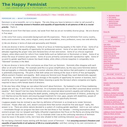 The Happy Feminist: FEMINISM 101