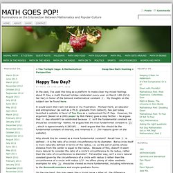 Happy Tau Day? « Math Goes Pop!