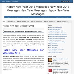 Happy New year 2018 Messages New year 2018 Messages New Year Messages Happy New Year Messages