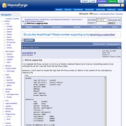 HAProxy Logging Help - HowtoForge Forums