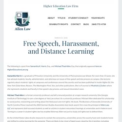 Free Speech, Harassment, and Distance Learning