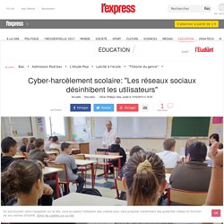 Cyber-harcèlement scolaire: "Les réseaux sociaux désinhibent les utilisateurs"