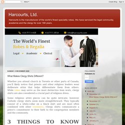 Harcourts, Ltd.: What Makes Clergy Shirts Different?
