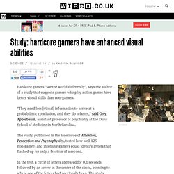 Study: hardcore gamers have enhanced visual abilities