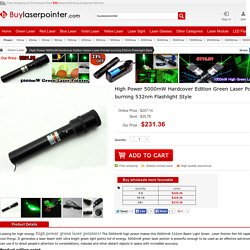 Hardcover Edition 5000mW 532nm Green Laser Pointer