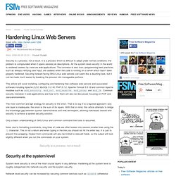 Hardening Linux Web Servers