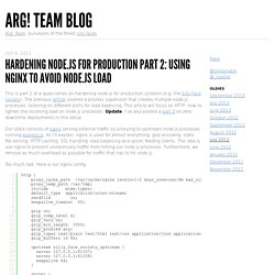 Hardening node.js for production part 2: using nginx to avoid node.js load