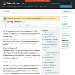 Hardening WordPress