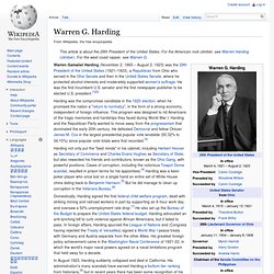 Warren G. Harding