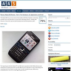 Nokia E63 Review - Part 1: The Hardware, UI, Applications and Email - All About Symbian Review