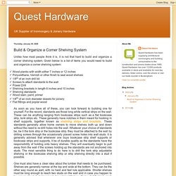 Quest Hardware: Build & Organize a Corner Shelving System