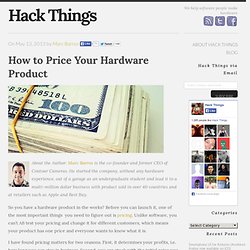 How to Price Your Hardware Product