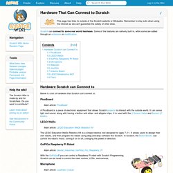 Hardware That Can Connect to Scratch