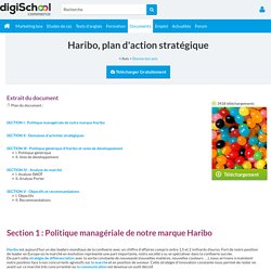 Haribo, plan d'action stratégique
