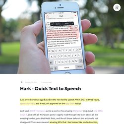 Article: Hark