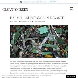 Harmful substance In E-Waste – Cleantogreen