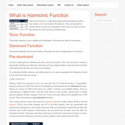 The Harmonic Functions