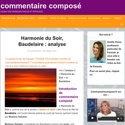 Harmonie du soir, Baudelaire : analyse pour le bac