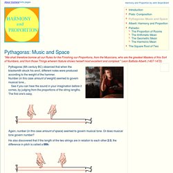 Harmony and Proportion: Pythagoras: Music and Space