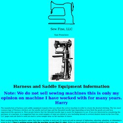 Saddle and Harness Equipment Information