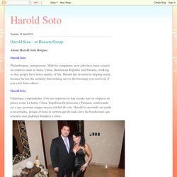 Harold Soto: Harold Soto - at Hanson Group