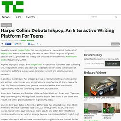 HarperCollins Debuts Inkpop, An Interactive Writing Platform For