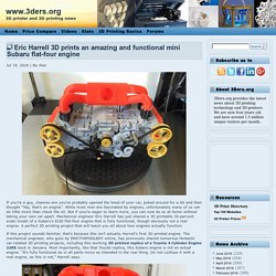 Eric Harrell 3D prints an amazing and functional mini Subaru flat-four engine