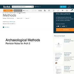 Harris matrix for Archaeological Methods