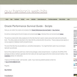 Guy Harrison - Oracle Performance Survival Guide - scripts