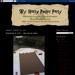 My Harry Potter Party: Platform 9 3/4 - The Brick Wall