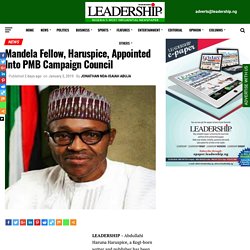 Mandela Fellow, Haruspice, Appointed Into PMB Campaign Council — Leadership Newspaper