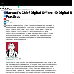 Harvard's Chief Digital Officer: 10 Digital Best Practices