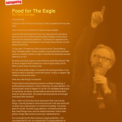 Food for The Eagle - Adam Savage's speech to Harvard Humanism So