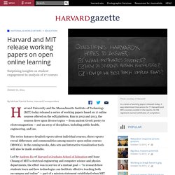 and MIT release working papers on open online learning
