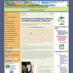 Rainwater Harvesting for Drylands and Beyond by Brad Lancaster » Blog Archive » Harvesting Air-Conditioning Condensate in Jeddah, Saudi Arabia, and Beyond