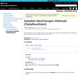 DataSet.HasChanges-Methode (DataRowState) (System.Data)