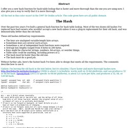 A Hash Function for Hash Table Lookup