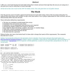 A Hash Function for Hash Table Lookup